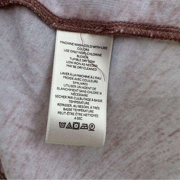 We The Free People Vella Tee Shirt Silver Lining Light Pink Sheer - Picture 6 of 9